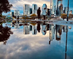 Frankfurt - Spiegelung nach Regenschauer
